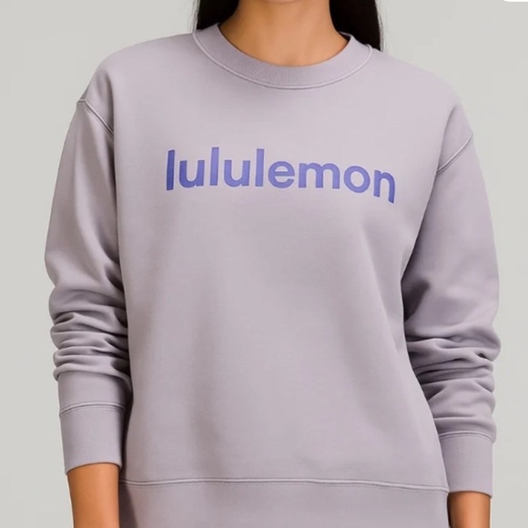 lululemon athletica Sweaters - Lululemon Perfectly Oversized Crew Graphic Purple